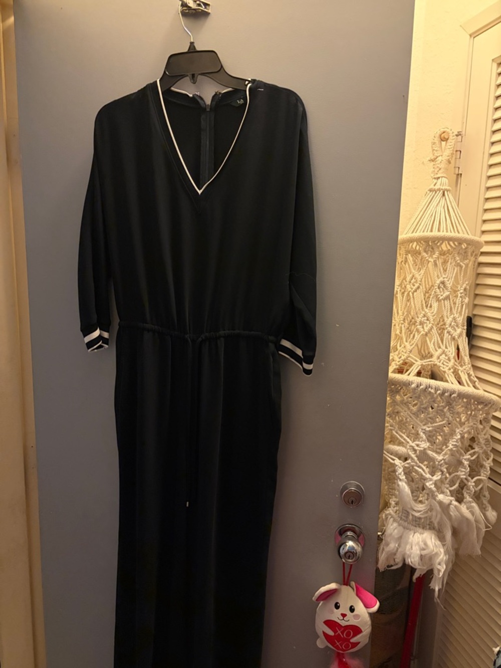 Lauren Ralph Lauren Black Jumpsuit with White Trim